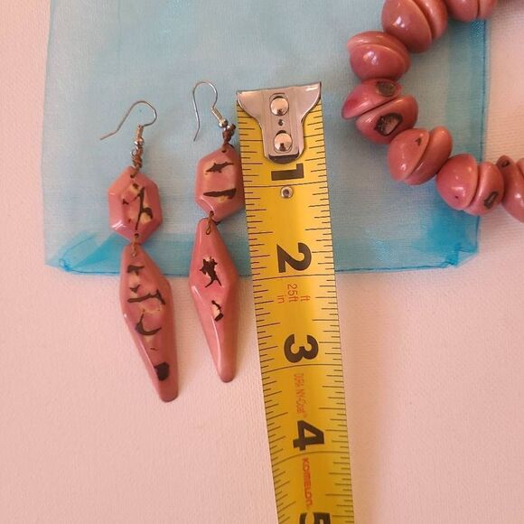 Womens Fashion Jewelry Hook Dangling Earrings Geometric with Bracelet - Picture 2 of 5